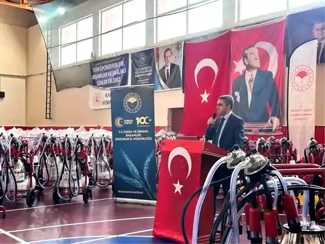 Erzurum'da 248 Çiftçiye Süt Sağım Makinesi